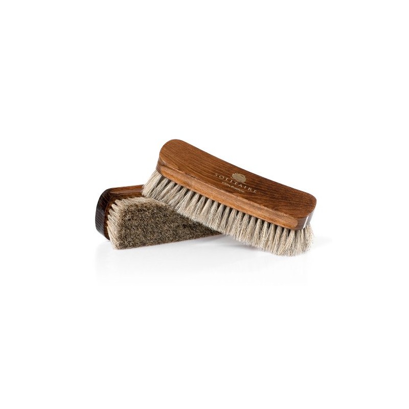 Solitaire Gloss Brush with 100% Horse Hair - Nature, Short