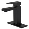 Modern Matte Black Bathroom Faucet Single Hole， Single Handle Bathroom