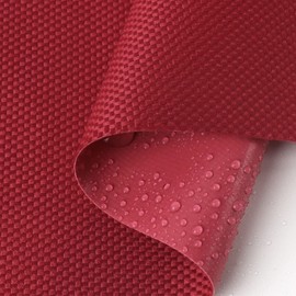 Thickened Waterproof Canvas Fabric for Outdoor/Indoor Project,Heavy Duty 1800 Denier Canvas Cordura Fabric Apply to Home Decor,Sunbrella,Awning, Marine,DIY,Craft,60"Wide,Sold by The Yard (Red)