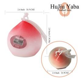 Peach Scented Decorative Candle, Uniquely Shaped, Handmade, Natural Soy Wax (Pink Peach)