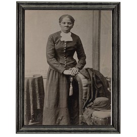 Harriet Tubman Photograph in a Black Wood Frame - Historical Artwork from 1895 - (5" x 7") - Gloss