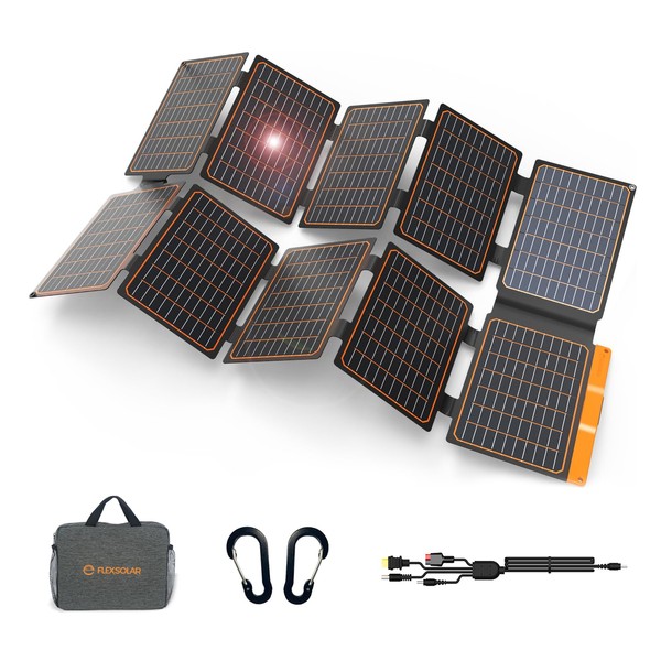 FlexSolar 100W Portable Solar Panel - 24% High Efficiency, IP67