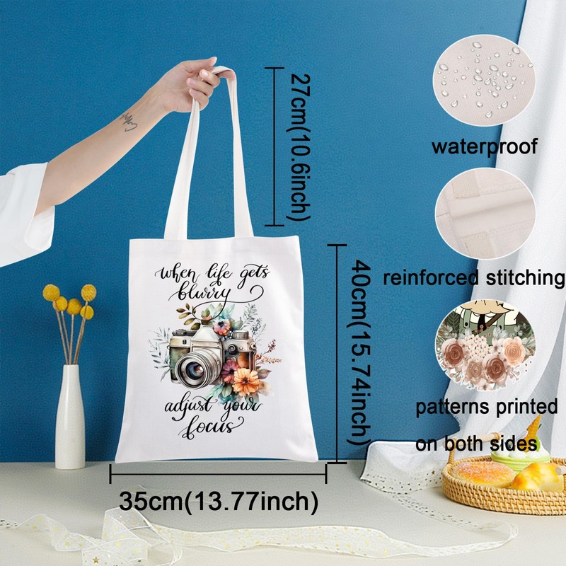 KEYCHIN Photographer Tote Bag Camera Lover Videographer Gifts When Life