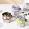 ERCRYSTO Stainless Steel Coffee Tumbler with Leak-Proof Lid - 13.5oz
