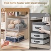 Large Clear Stackable Storage Drawers, 1 Pack Acrylic Organizer Bins