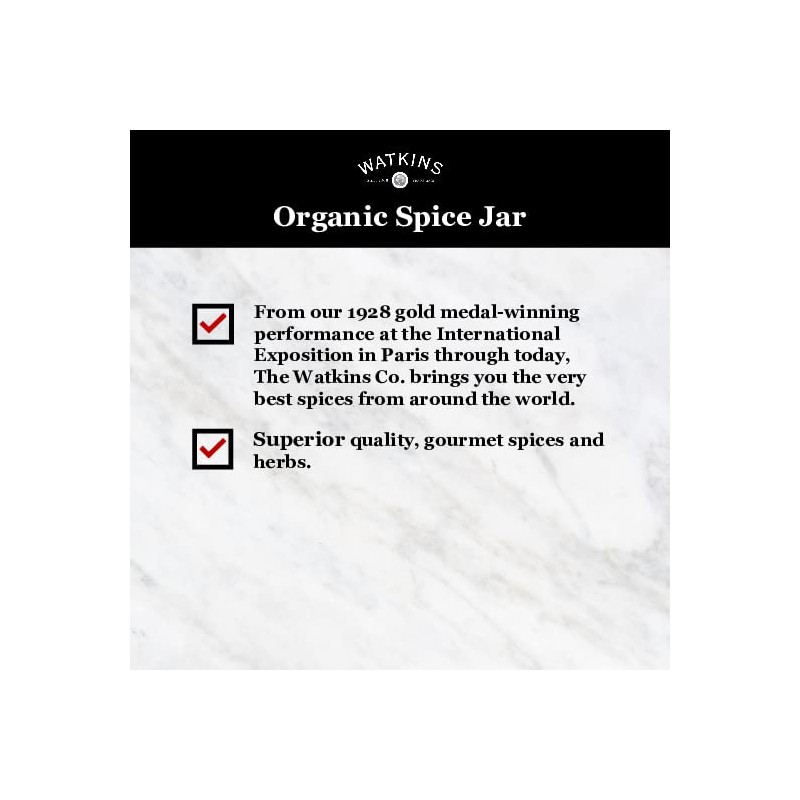 Watkins Gourmet Organic Spice Jar, Seasonings With Salt, 4.2 Oz