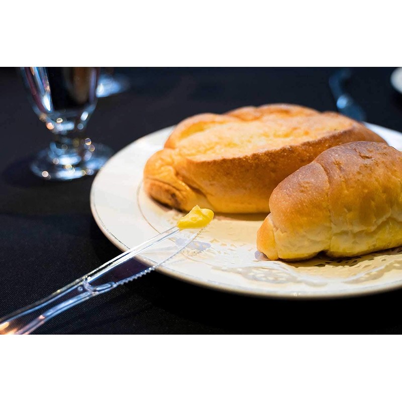 POSATE Clear Knives, Heavy-Duty Crystal (100 Knives)