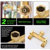 Hose Splitter 2 Way, Heavy Duty Brass Garden Hose Splitter,