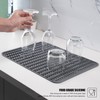 Silicone Dish Drying Mat, Non-Slip Easy Clean Sink Mat Large