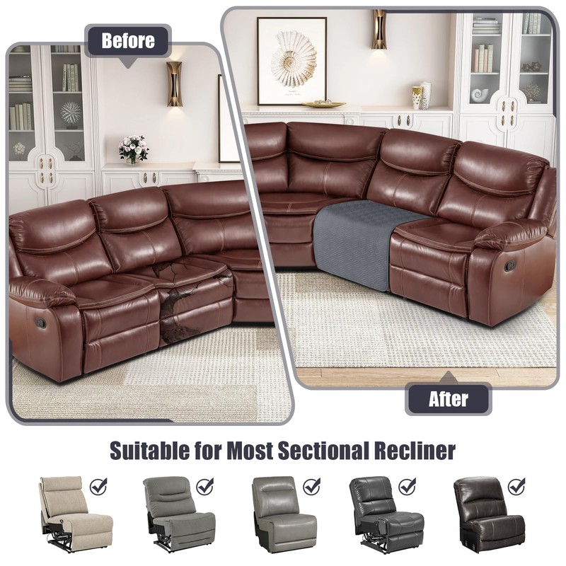 KinCam Waterproof Recliner Sectional Couch Covers, Oversized Reclining Sofa Covers