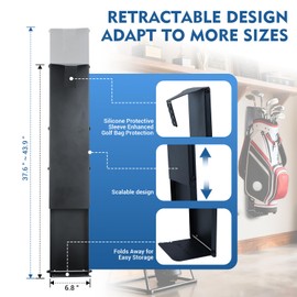 Moroayop Golf Bag Wall Mount for Garage, Adjustable Sliding Storage Rack
