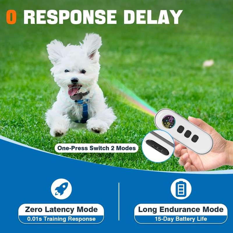 Small Dog Shock Collar with Remote, Lightweight Dog Training Collar