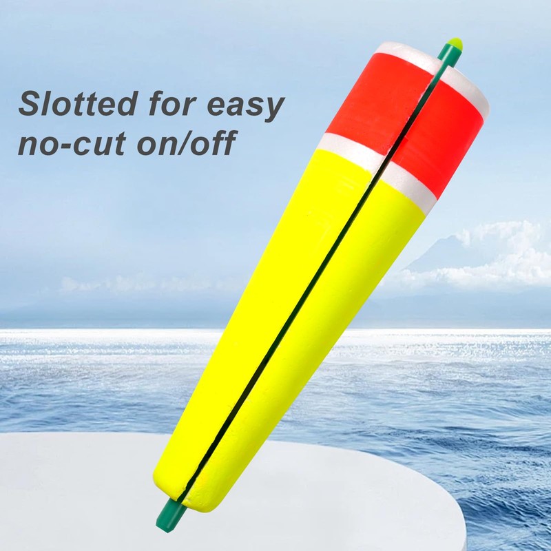 wondersee Fishing Floats Weighted Slotted Peg Popping Floats Slip Bobbers,