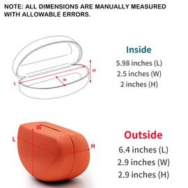 Women Leather Extra Large Case for Most Oversized Sunglasses and Eyeglasses