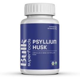 BULK SUPERFOODS™ Psyllium Husk – 60 Cápsulas 500 mg | Suplemento 100% Natural, Sin Gluten y Apto para Dieta Keto | Fibra Nutricional para la Salud Digestiva