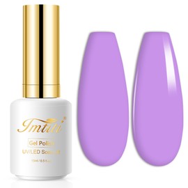 Imtiti Gel Nail Polish, 1 Pcs 15ml Lilac Purple Color Gel Polish Soak Off Nail Art Manicure Salon DIY Nail Lamp Gel Nail Design Decoration at Home Gift for Women, 0.5 Fluid Ounces