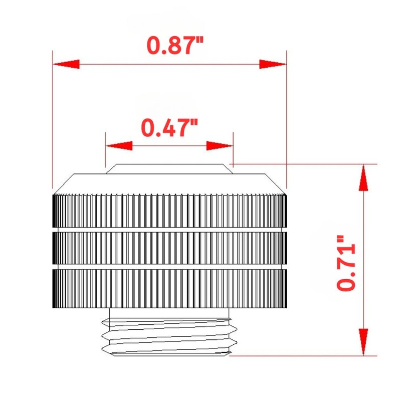Dracaena 2 pack G1/4 thread to 3/8" ID, 1/2" OD