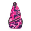 Mqtzyiwx Camouflage Red Sling Backpack Hiking Backpack Crossbody Bag Sports