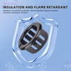 BOPOREAE 50pcs Opened Black Snap Bushing 3/8"(10mm) Mounting Dia, Plastic