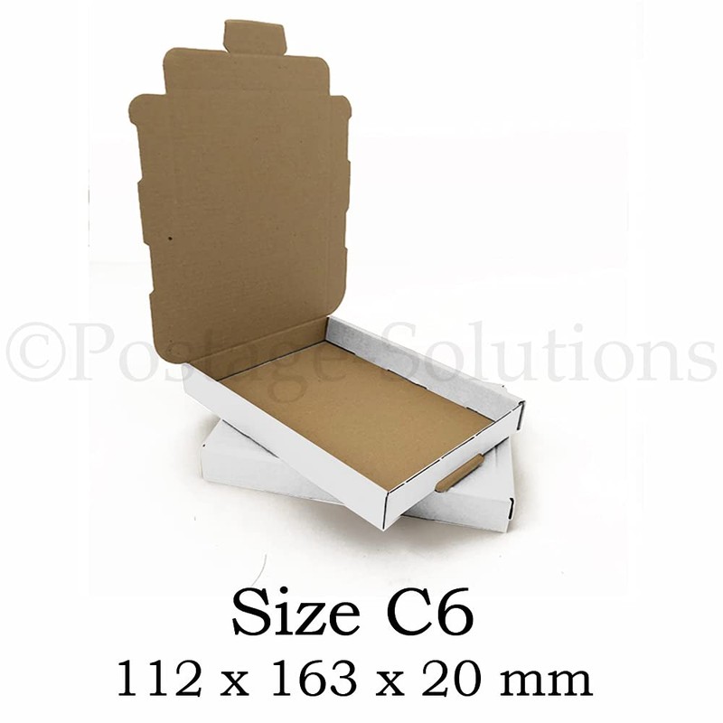 A6/C6 || 112x163x20 mm || AKAR White A6 Large Letter