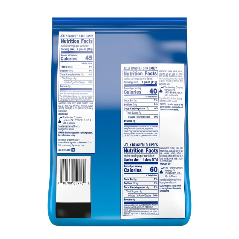 JOLLY RANCHER Assorted Fruit Flavored Candy Bulk Bag, Halloween Candy,