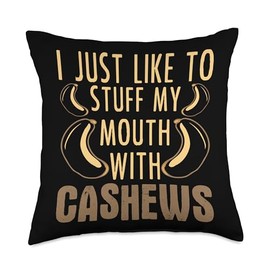 Pistachio Almond Peanut Macadamia Butter Pistachio Cashews Throw Pillow