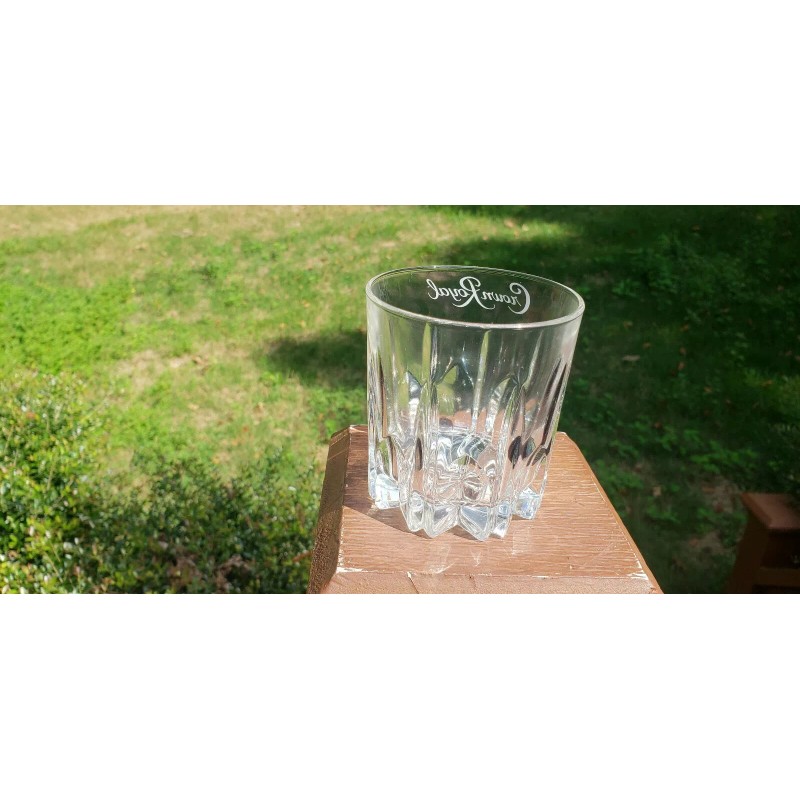 Crown Royal Crystal Cut "Sunburst" Whisky Wine Rocks Glass Logo
