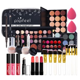 FantasyDay 21 Pieces Multifunctional Exquisite Cosmetic Gift Set Makeup Kit for Face, Eyes and Lips - Christmas Makeup Set with Concealer Cover Cream, Lipstick, Lip Gloss, Eyeshadow