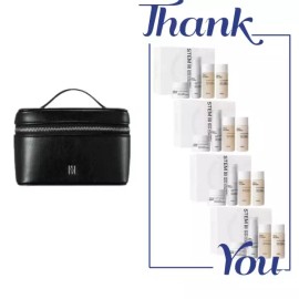 IOPE 홀리데이 에코레더박스백 파우치 + 아이오페 스템3 4종 여행용 4키트 세트 Holiday Eco Leather Box Bag Pouch + IOPE Stem3 4-Set Travel Kit