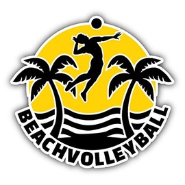 Magnet Beach Volleyball Window Truck Car Vinyl Flexible Magnet Magnetic Bumper Sticker 5" x 5"