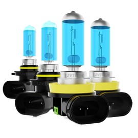 DMEPUGI Headlight Bulbs Fit For Toyota Corolla 2014-2016, 9005 High Beam H11 Fog Lights Combo, Super Bright 5500K White Light High Performance Halogen Light Bulbs, 4PCS