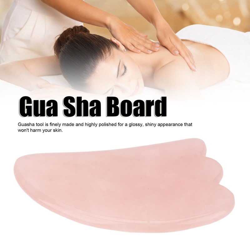 Scrapping Plate Pink Crystal Highly Polished Translucent Gua Sha Board