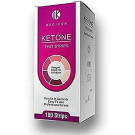 Keto Strips de Medicon - 100 Tiras medidoras de Cetonas! Comprueba y monitorea tu estado de cetosis