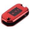 Carbon Fiber Style Folding Car Key Fob Cover Protective Case