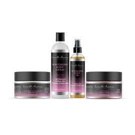 Vegan Hydrating & Nourishing 'OG' Body Bundle with Rose Water, Coconut Oil and Argan Oil, Shea Butter and Aloe