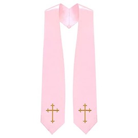 CLERKMANS Choir Stole with Crosses (Pink)