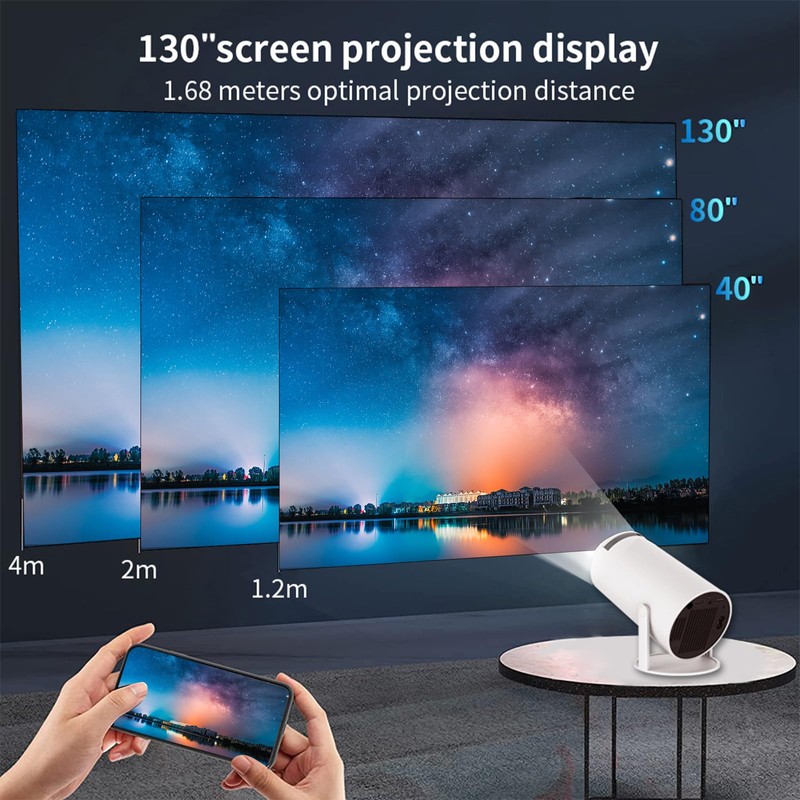 xinyee HY300 Portable LCD Projector Smart Android 11.0 Home Theater