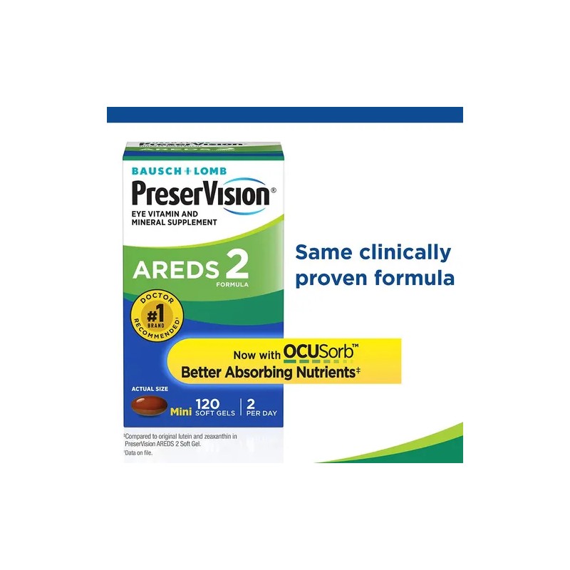 Preservision Areds 2 Vitaminas Minerales Para Ojos 120 Caps Sin