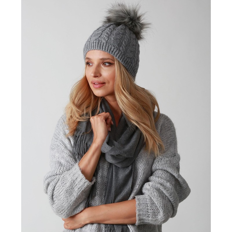 Alur Women's Beanie Winter Hat Knitted Hat with Bobble -