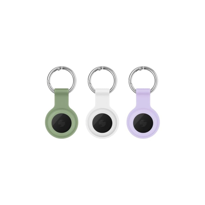 STEREN 3 Cubiertas de silicón para POD-TAG1, POD-TAG3, Verde/Blanco/Lila