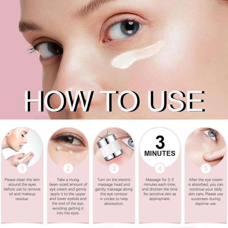Electric Massage Eye Cream, Polypeptide Dark Circle Treatment, Firming and