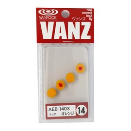 VANFOOK Area Fly AEB-1403 Egg Ball #14 Orange & Orange Red