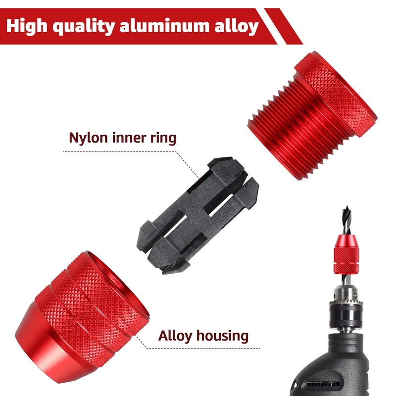 Abizarch 2Pcs Drill Depth Stop, Adjustable Drill Bit Stop Collar