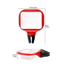 2 PCS Car Dip Clips Sauce Holder Jagowa In-car Dip Fries Ketchup Container Car Accessories for Vents of Vehicle (Red)