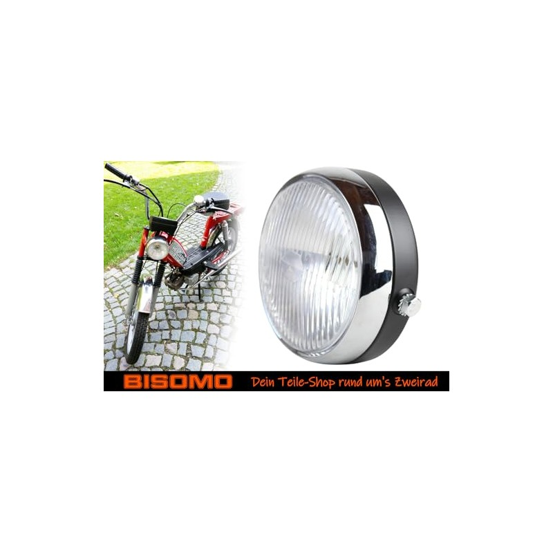 BISOMO Headlight Round 6-12 V Outer Diameter 140 mm, Headlight
