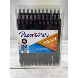 Paper Mate InkJoy GEL 0.7 mm Medium Point Black Ink Gel Pens, 22-Pk