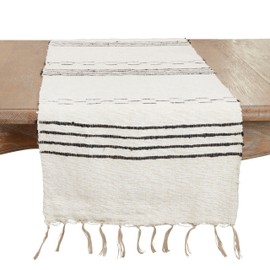 Sleek Dash and Stripe Table Runner