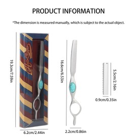 CestoMen Hair Styling Thinning Razor with 10 Replacement Blades, Professional Hair Texturizing Cutting Razor Comb for Thin and Thick Hair Trimming and Styling (Green)