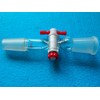 Deschem 24/40,Glass Adapter,with Ground Cone & Scock,PTFE Stopcock,Lab Valve