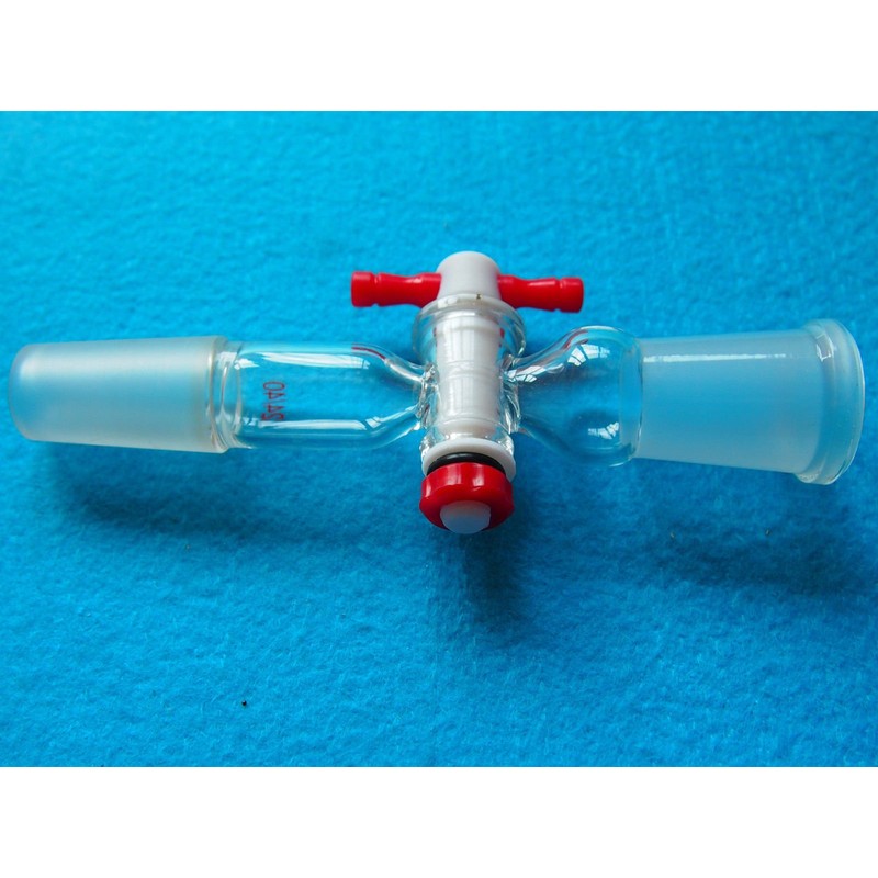 Deschem 24/40,Glass Adapter,with Ground Cone & Scock,PTFE Stopcock,Lab Valve